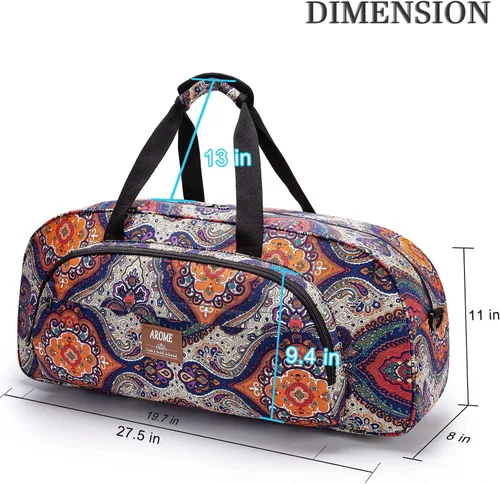 Vista 3 de AROME Bolsa para esterilla de yoga para mujeres y hombres, bolsa de yoga grande de lona para 1/4 pulgadas, 1/3 pulgadas, 2/5 pulgadas, 1/2 pulgadas