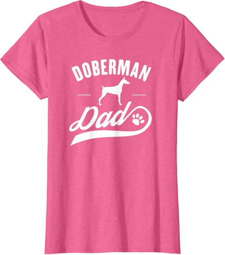 Vista 63 de Doberman Dad - Camiseta para amante del dueño del perro, Negro, S