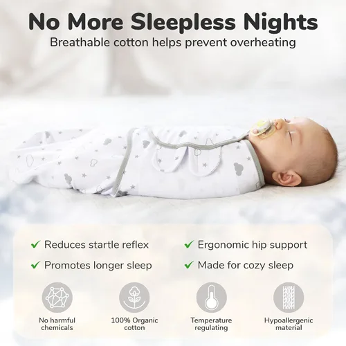 Vista 9 de Mama Cheetah Saco de envolver para bebés prematuros, saco de dormir orgánico para bebés prematuros, manta para envolver prematuros, envolturas