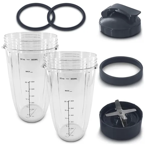 Vista 12 de Vasos de repuesto de 18 onzas para licuadora Ninja, paquete de 2, diseño Vasos de licuadora compatibles con los modelos BL480/450/480D, Auto IQ 18