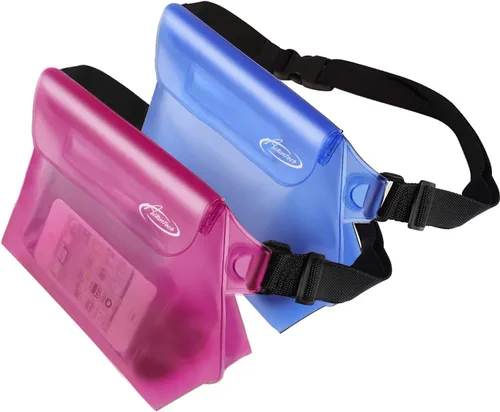 Vista 11 de AiRunTech Bolsa impermeable con correa de cintura (paquete de 2) Accesorios de playa La mejor manera de mantener tu teléfono y objetos de valor