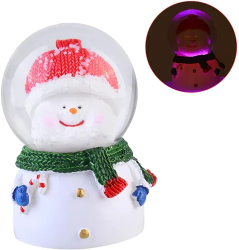 Vista 5 de 1 adorno de escritorio con luz LED adorable muñeco de nieve para niños y niñas, suministros de Navidad para mesita de noche y escritorio