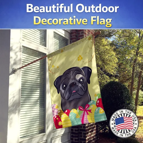 Vista 67 de Caroline's Treasures BB1923GF Bandera decorativa para jardín con diseño de Border Collie, para caza de huevos de Pascua, para jardín, jardín, patio