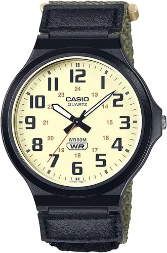 Vista 5 de Casio MW240 Series Men’s Quartz Watch 50M WR Large Resin Case Resin Glass Resin Band Large Arabic Numerals Analog Watch Easy to Read