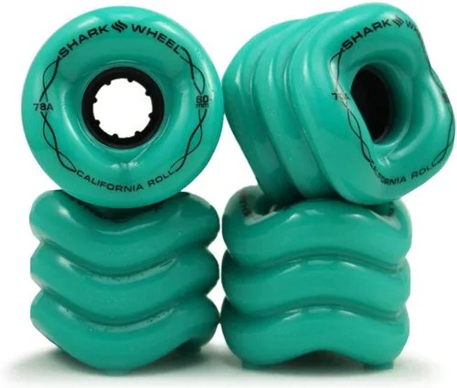 Vista 14 de Shark Wheel 60 mm ruedas para Longboard de crucero, Fórmula DNA, juego de 4 ruedas