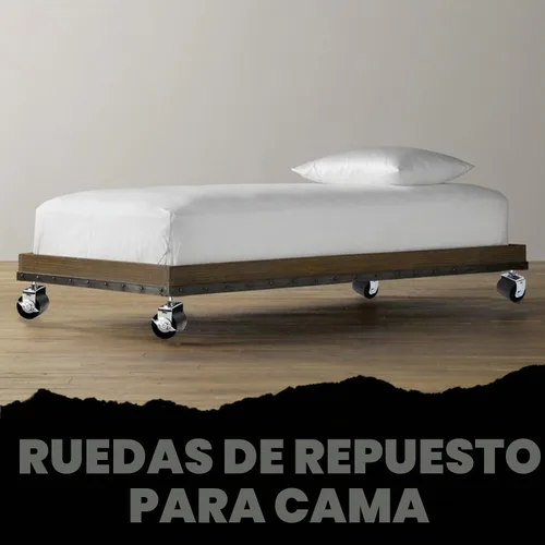 Vista 6 de King's Brand - Ruedas giratorias resistentes para marco de cama ~ Juego de 4 ~ (2 bloqueos y 2 sin bloqueo)