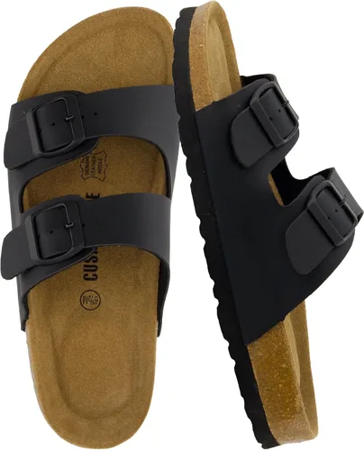 Vista 19 de CUSHIONAIRE Lane Cork Slide Women's Sandals, Comfortable Sandals for Women Negro