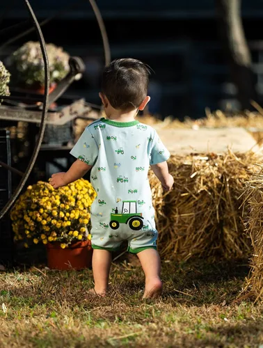 Vista 4 de John Deere Mameluco de tractor para bebés niños