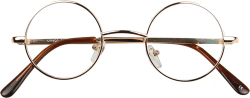 Vista 6 de ShadyVEU Gafas de sol redondas de metal pequeño con lente transparente UV400 de círculos retro de los años 80
