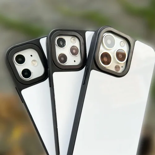 Vista 2 de JUSTRY 5 fundas para teléfono en blanco de sublimación a granel compatibles con iPhone 12/12 Pro, 6.1 pulgadas, fácil de sublimar, personalizable, 2