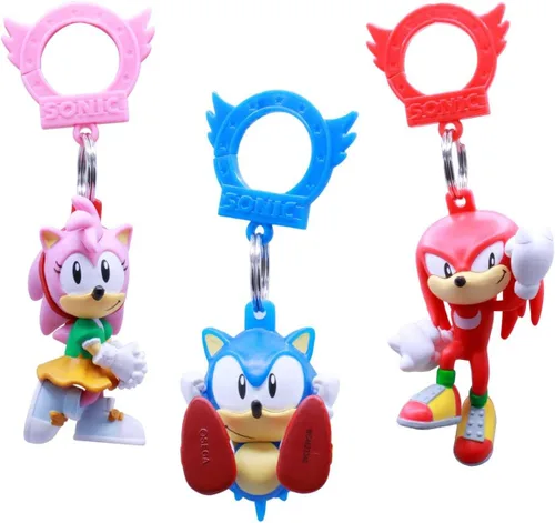 Vista 7 de Just Toys LLC Ganchos para mochila Sonic The Hedgehog, Multi, 4 pulg.