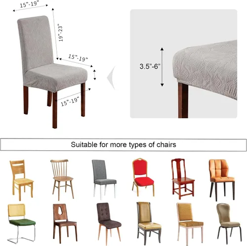Vista 76 de Fundas impermeables para sillas de comedor, fundas elásticas para sillas Parsons, para comedor, cocina, funda protectora para silla de comedor