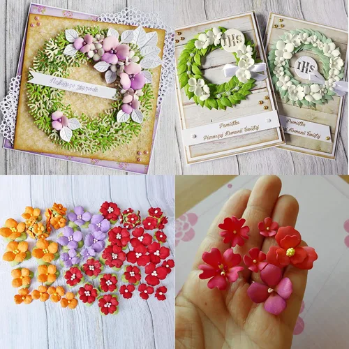Vista 3 de 8 plantillas troqueladas de metal con diseño de flores, para manualidades, álbumes de recortes, troqueles decorativos de papel para hacer tarjetas