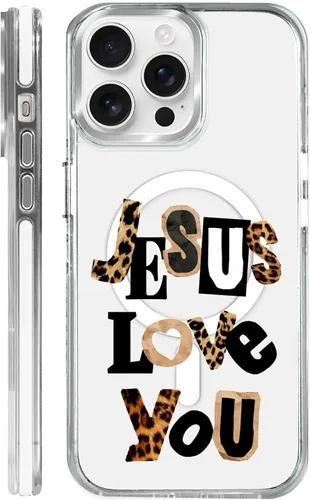 Vista 15 de Funda para iPhone 13/14 [compatible con Magsafe], funda magnética transparente de silicona a prueba de golpes con patrón de versículos de la Biblia