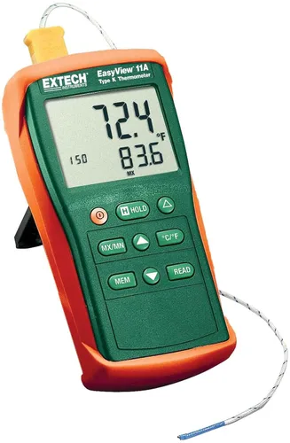 Vista 5 de Extech SDL200 Termómetro de cuatro canales SD Logger Registro de 4 canales, 6 tipos de termopar (J/K/E/T/R/S), RTD Pt100 de 2 canales, tarjeta SD
