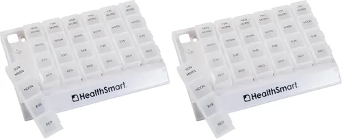 Vista 7 de HealthSmart Organizador semanal de pastillas 3 veces al día, organizador de medicamentos para mañana, mediodía, noche y noche, organizador