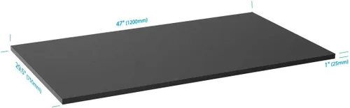 Vista 2 de Monoprice Base de mesa para marco de escritorio ajustable de altura y sentado de pie, 4 pies, negro, suficiente espacio para PC o laptop, monitores