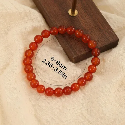 Vista 104 de Crystal Vibe Pulseras de cuentas de 0.315 in para mujeres y hombres, pulseras de cristal con piedras preciosas naturales, tamaño elástico ajustable