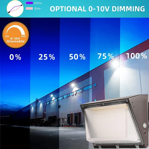 Vista 4 de Paquete de luz LED regulable de 80 W con fotocélula del atardecer al amanecer, 100-277 V 11200 LM 400-600 W equivalente a HPS/HID, iluminación