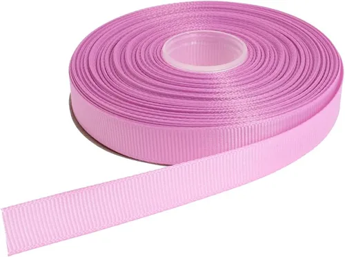 Vista 21 de Cinta de grogrén sólido de 25 yardas cada rollo, borde tejido 100% poliéster (1 pulgada, beige)