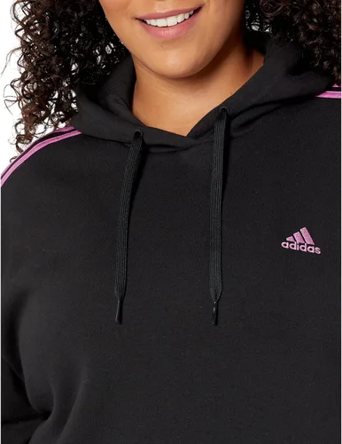Vista 3 de adidas Essentials - Sudadera con capucha de forro polar de 3 rayas