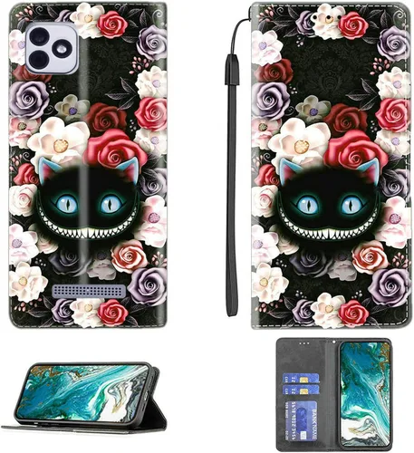 Vista 332 de jioeuinly ATT Motivate 2 - Funda compatible con ATT Motivate 2, funda con soporte abatible y cierre magnético DJS