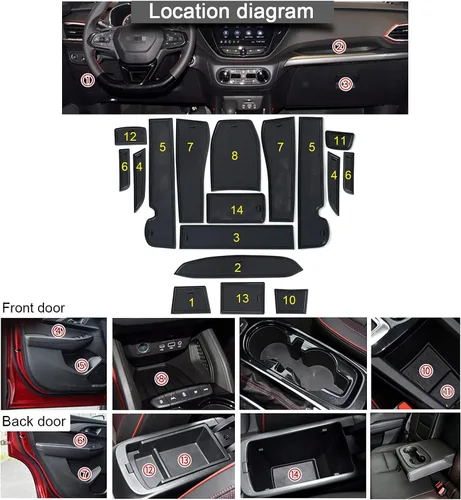 Vista 6 de YEE PIN Chevy Trailblazer Accesorios 2025 Insertos para puerta de puerta de puerta de 2021 2022 2023 2024 2025 Chevy Trailblazer RS LS LT Activ