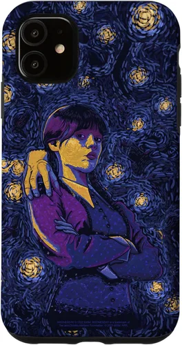 Vista 8 de Wednesday & Thing in Starry Night by Vincent Van Goth Case for iPhone 17