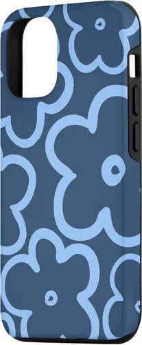 Vista 2 de Funda para iPhone 12/12 Pro con diseño floral azul marino