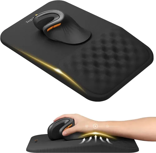Vista 13 de ProtoArc MP50 - Alfombrilla de mouse ergonómica con reposamuñecas, alfombrilla de mouse MP50 con diseño de masaje, espuma viscoelástica suave y base