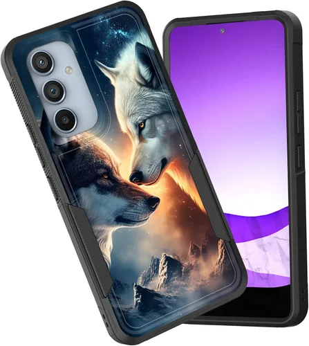 Vista 85 de Funda para Galaxy A15 5G, doble capa híbrida resistente a prueba de golpes, policarbonato duro, silicona suave, TPU, funda protectora para Samsung