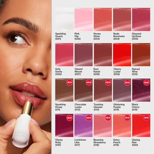 Vista 9 de REVLON Bálsamo Súper Lustroso con Brillo Cristalino, Bálsamo Labial Hidratante con Color con Ácido Hialurónico, Aloe y Cuarzo Rosa, 001 Cuarzo
