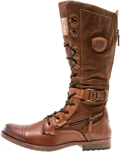 Vista 2 de J75 Men's Decoy Light Weight Knee Hight Lace-up & Inside Zipper Combat Tactical Army Cap-toe Military Boots for Men