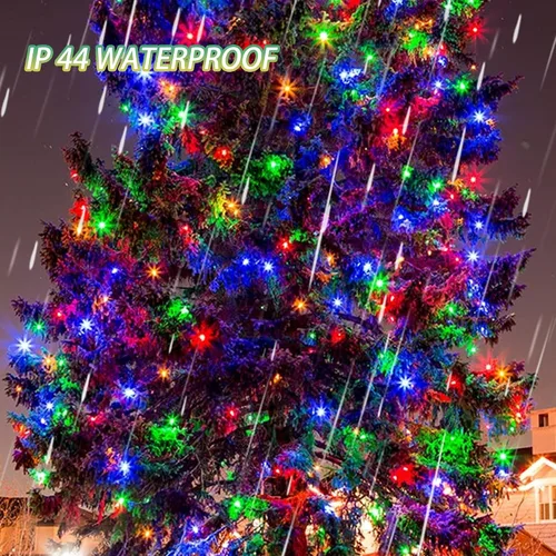 Vista 7 de FUNPENY Guirnalda de luces LED decorativas de Navidad de 164 pies, 500 luces LED de Navidad para interiores y exteriores, 8 modos, impermeable