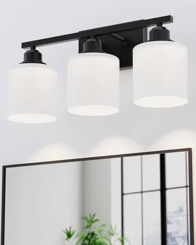 Vista 11 de Accesorios de iluminación de baño Sailstar de 2 luces, accesorios de iluminación de tocador de níquel cepillado, lámpara de tocador moderna