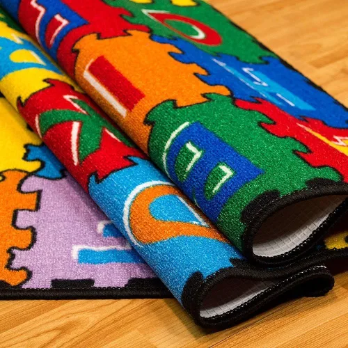 Vista 6 de iSavings - Alfombra de área para niños/habitación de bebé/guardería/aula/sala de juegos. Rompecabezas ABC (A-Z y 1-9). Educativo. Divertido.