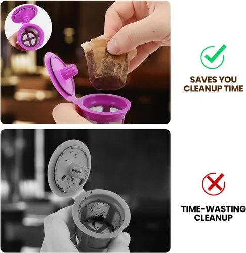 Vista 7 de Pro Mael Filtros desechables de taza K, papel de filtro de café para cafeteras Keurig de una sola porción 1.0 y 2.0, uso con cápsulas K Cup Natural