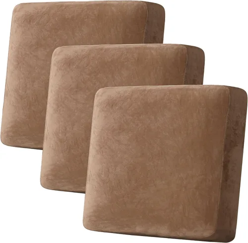 Vista 41 de H.VERSAILTEX Funda de cojín elástica de terciopelo para sofá, funda de cojín de felpa para cojines de silla, protector de muebles, cojín de asiento