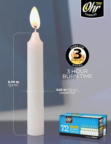 Vista 3 de Shabbos - Velas., Blanco