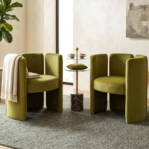 Vista 7 de Chairus Silla decorativa moderna, silla de lectura única de barril