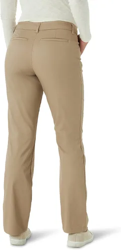 Vista 3 de Lee Pantalón de pierna recta para mujer, sin arrugas, ajuste relajado