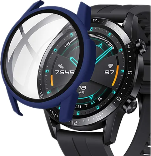 Vista 10 de Protector de pantalla de reloj compatible con Huawei GT2 de 1.63 pulgadas, ultra delgado, HD, vidrio templado, protección general, cubierta dura