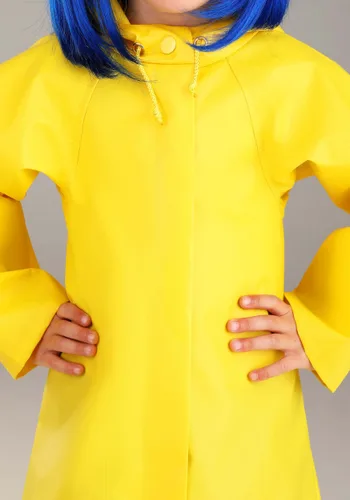 Vista 6 de Disfraz de impermeable Coraline para niños pequeños Multicolor