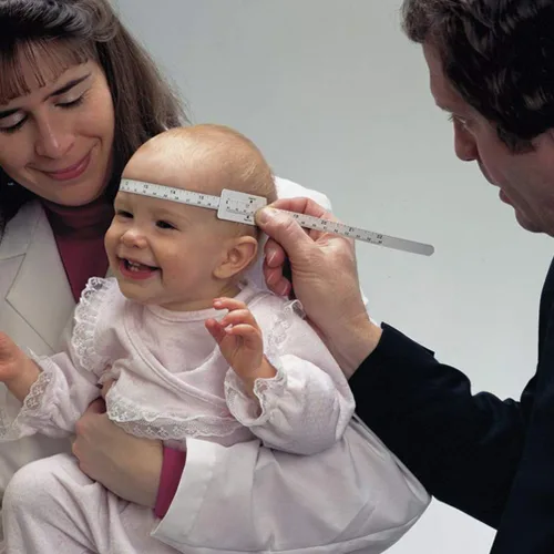 Vista 4 de UKCOCO 3 unidades, regla de medición de circunferencia de la cabeza, cinta métrica práctica profesional duradera regla de medición de plástico