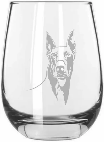 Vista 490 de Shar Pei (chino) - Vaso de vino sin tallo grabado para perro, 15.25 onzas