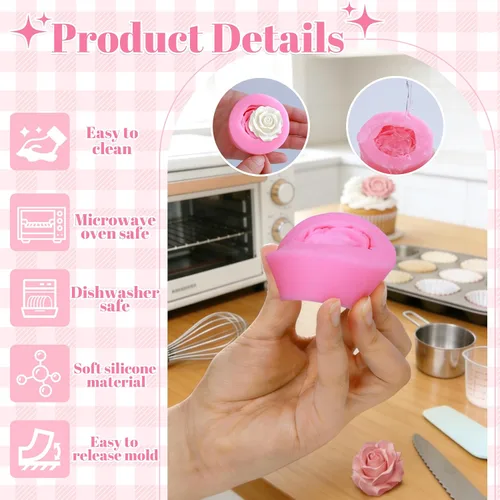 Vista 47 de YunKo Mini arcos de silicona Fondant Moldes Chocolate Candy Cake Pop Craft Molde Bowknot