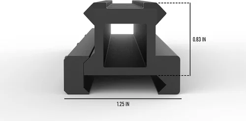 Vista 2 de Monstrum Lockdown V3 Picatinny - Soporte elevador con base de tope de retroceso 5.5 pulgadas de longitud 0 o 20 MOA