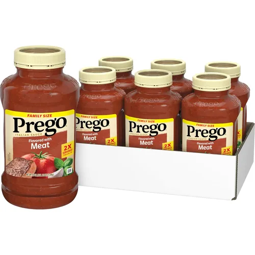 Vista 37 de Prego Tomate grueso con salsa de pasta de ajo y cebolla, tarro de 24 onzas