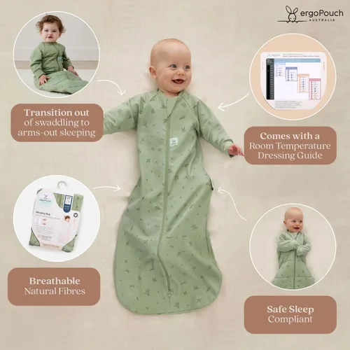 Vista 4 de ergoPouch Saco de dormir de manga larga para bebé, 3-12 meses, 1.0 TOG Margaritas