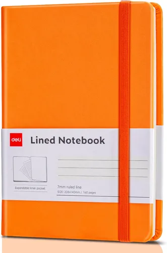 Vista 10 de deli Paquete de 6 cuadernos Moleskine con rayas azules para el trabajo, cuadernos A5 (5.5 x 8.3 pulgadas), 160 páginas de tapa dura, cuadernos